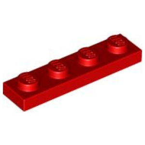 Plaat 1x4 Red